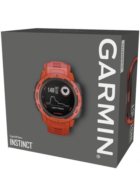 Garmin 010-02064-00 Instinct, Rugged Outdoor Watch with GPS, Features Glonass and Galileo, Heart Rate Monitoring and 3-Axis Compass, Graphite