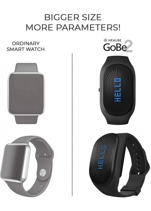 GoBe2 Weight Loss Fitness Band by Healbe. Monitors 8 Key Health parameters: Calorie Intake/Burn/Balance, Hydration, Stress, Sleep, Heart Rate, Activity and Step Pedometer