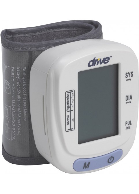 Drive Medical Automatic Blood Pressure Monitor/Wrist Model, White, Universal